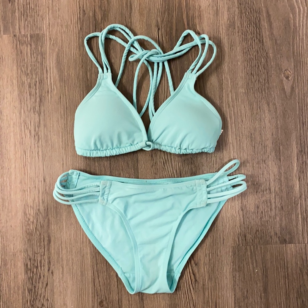 Garage Aqua Strappy Bikini